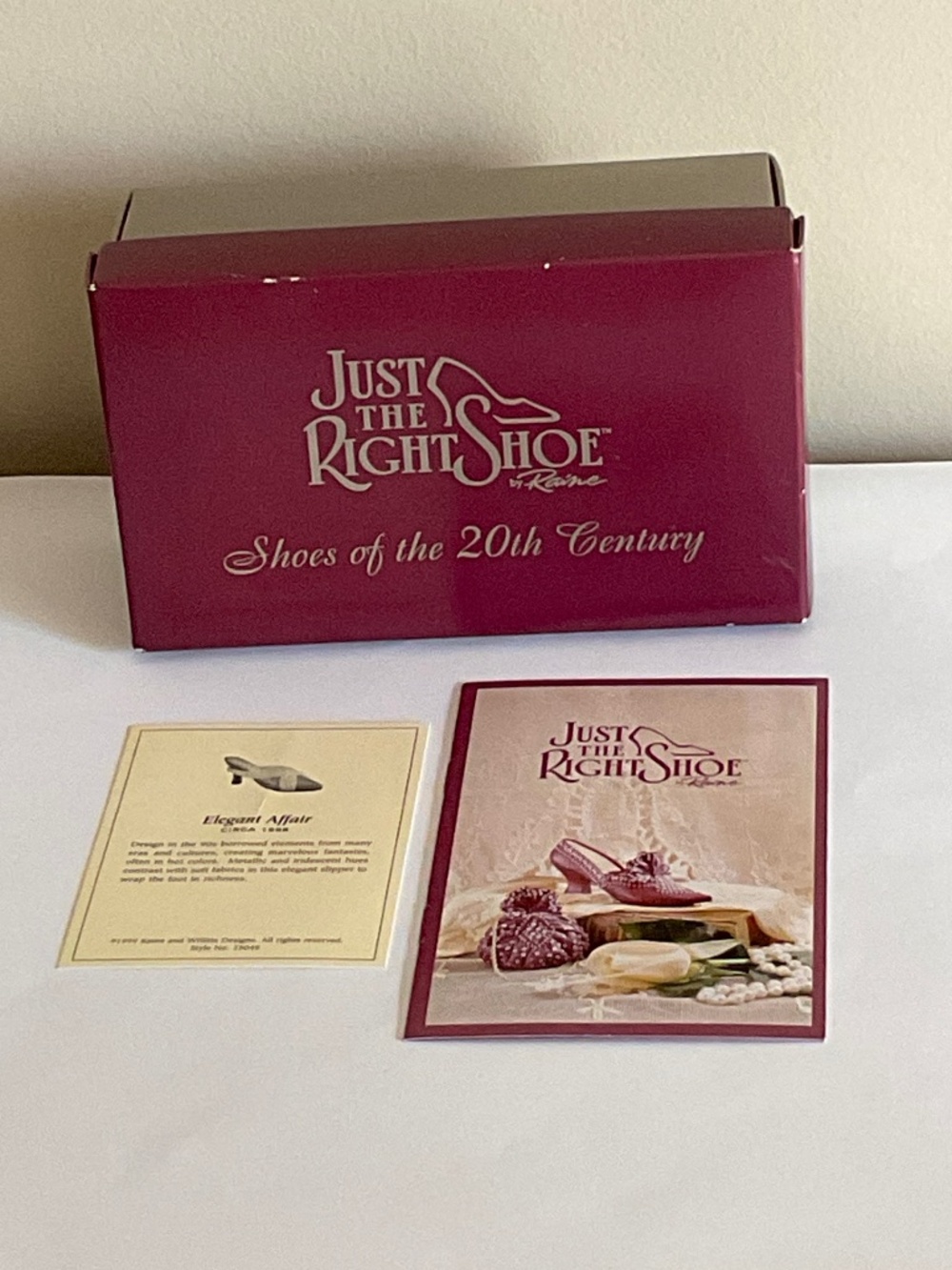 Just The Right Shoe Raine “Elegant Affair” Pink Shoe Sculpture w/ COA Retired - Picture 4 of 9